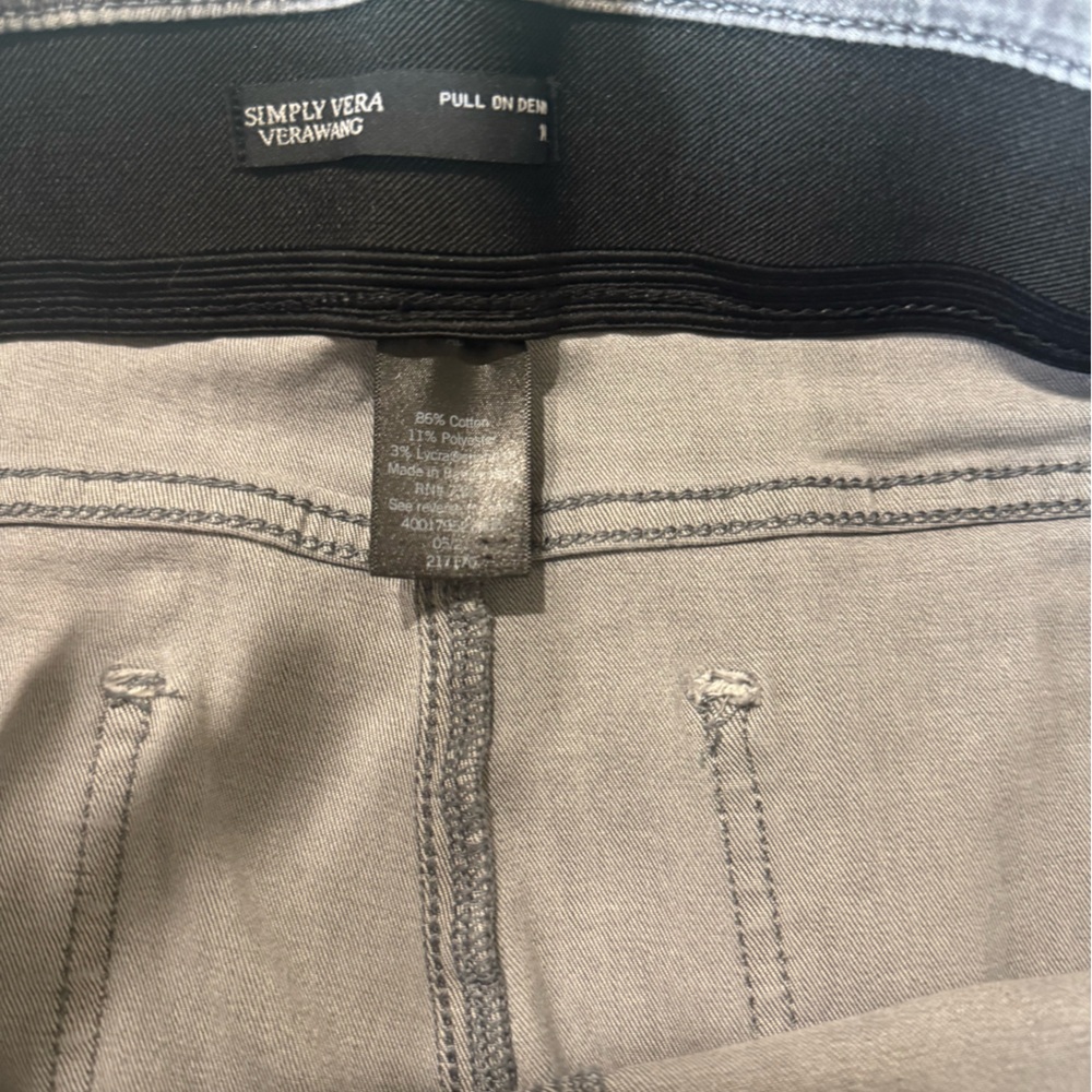 Simply Vera Vera Wang Gray Denim Pants